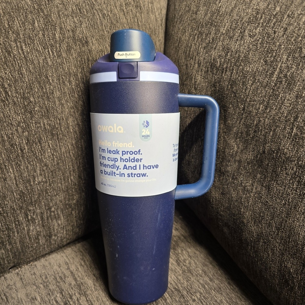 Owala FreeSip Sway 30 oz Stainless Steel Tumbler Blue New